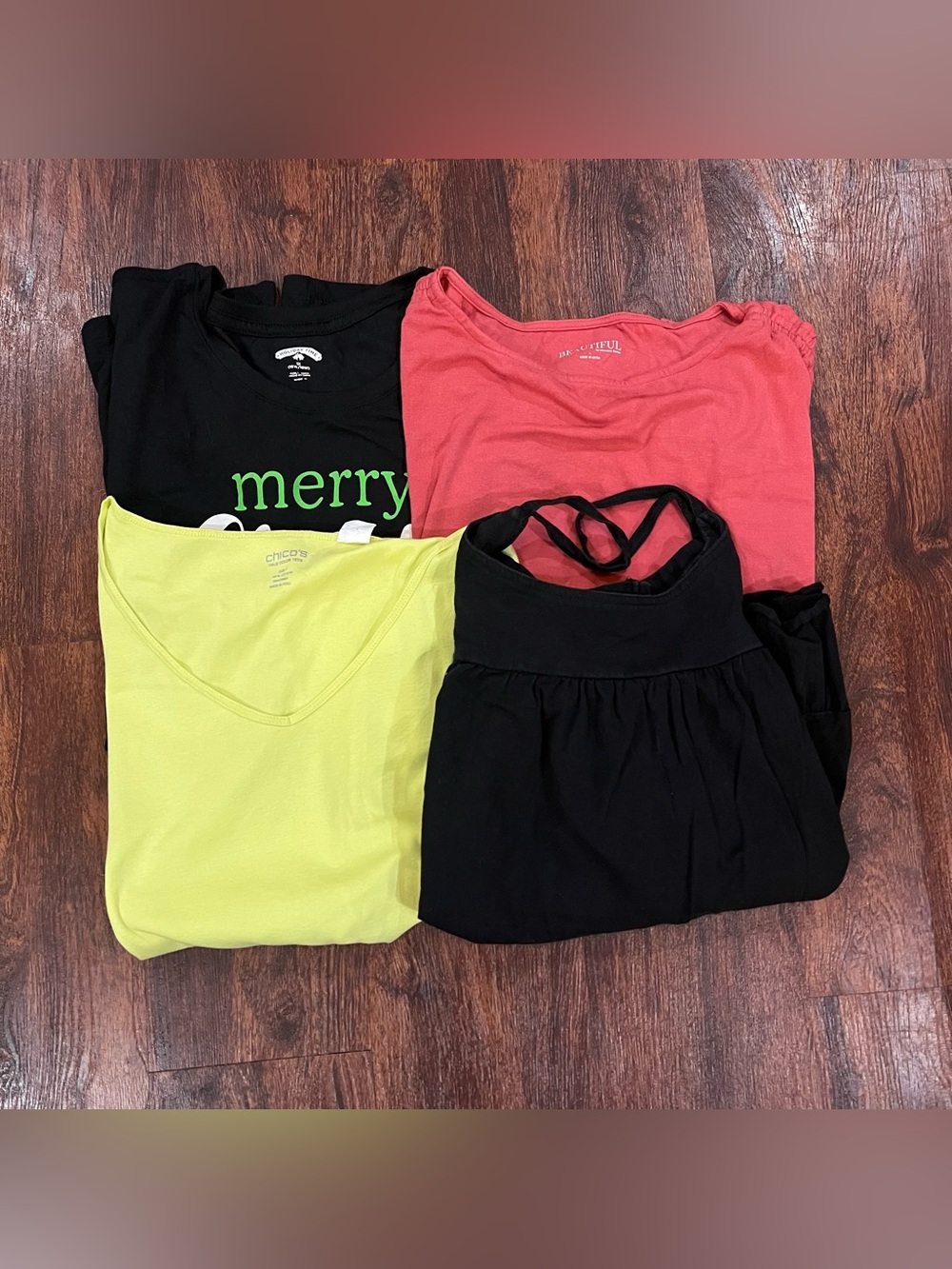 Chico's Lime Yellow V-Neck Tank Top